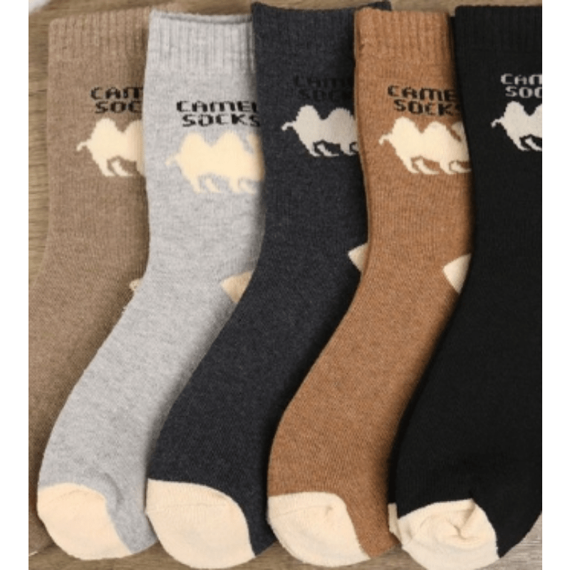 5 Pairs Men's Winter Crew Socks Thick Cotton Warm Socks