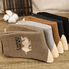 5 Pairs Men's Winter Crew Socks Thick Cotton Warm Socks