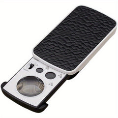 LED Jewelry Loupe Magnifier 30X 60X 90X UV Light Mini Portable Magnifier