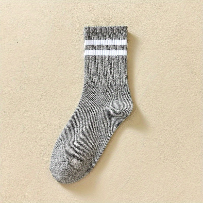 6 Pairs Men's Sport Crew Socks Autumn Winter Casual