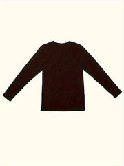 Dragonfly Print Lounge Top Long Sleeve Crew Neck Women's Loungewear