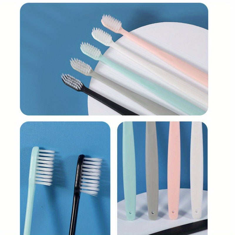 10pcs Adult Soft Toothbrush Macaroon Oral Care Cleaning