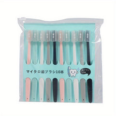 10pcs Adult Soft Toothbrush Macaroon Oral Care Cleaning