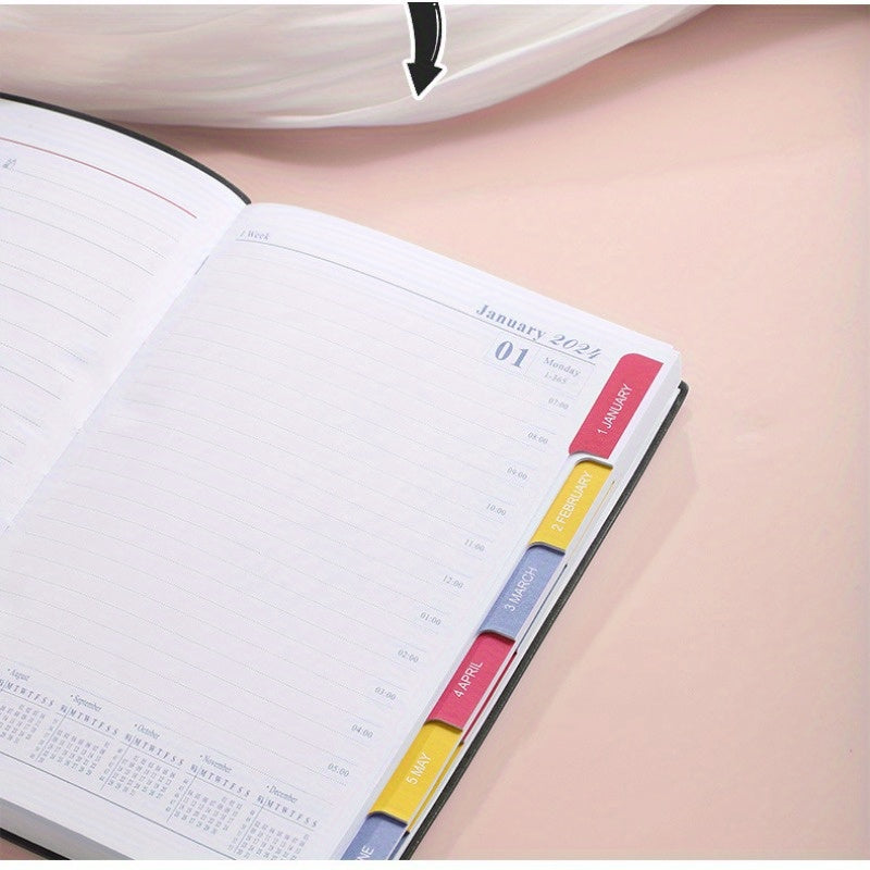 312pg A5 English Schedule Book PU Notebook 365 Daily Planner