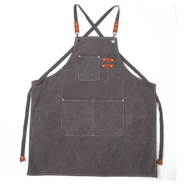 Thicken Canvas Apron Waterproof Stain Resistant With Pockets
