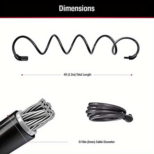 Bicycle Lock Road Bike Mountain Bike Password Wire Ring Lock Cycling Accessories