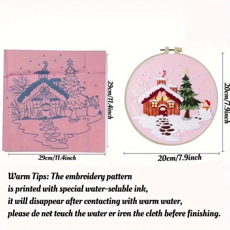 Christmas 3D DIY Embroidery Kit for Adults Beginners, Cross Stitch Kits