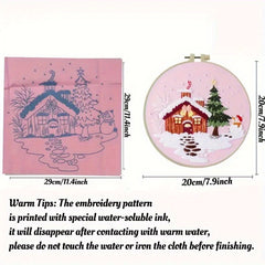 Christmas 3D DIY Embroidery Kit for Adults Beginners, Cross Stitch Kits