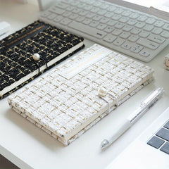 Small Fragrance Girl Strap Travel Journal Checkered Notebook