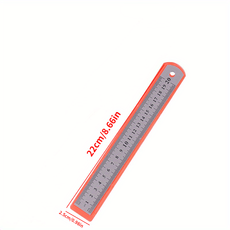 7.87in Stainless Steel Ruler for Various Uses