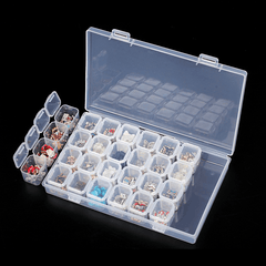 28 Grid Diamond Embroidery Storage Box Plastic Bins Home Decor