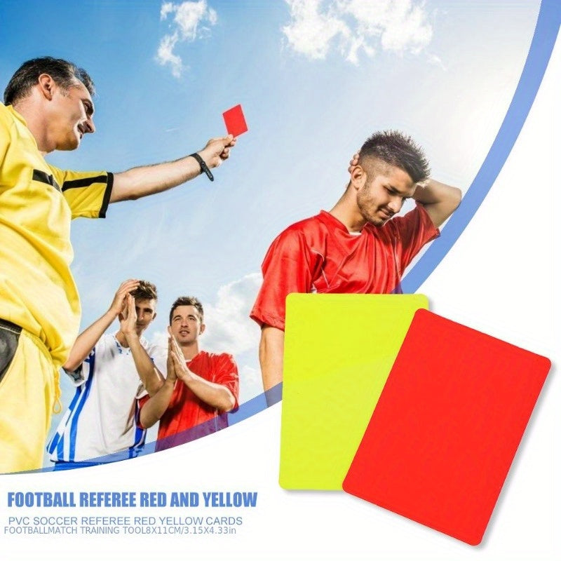 4pcs Soccer Referee Cards Red Yellow Cards Essential Tool for Training and Game