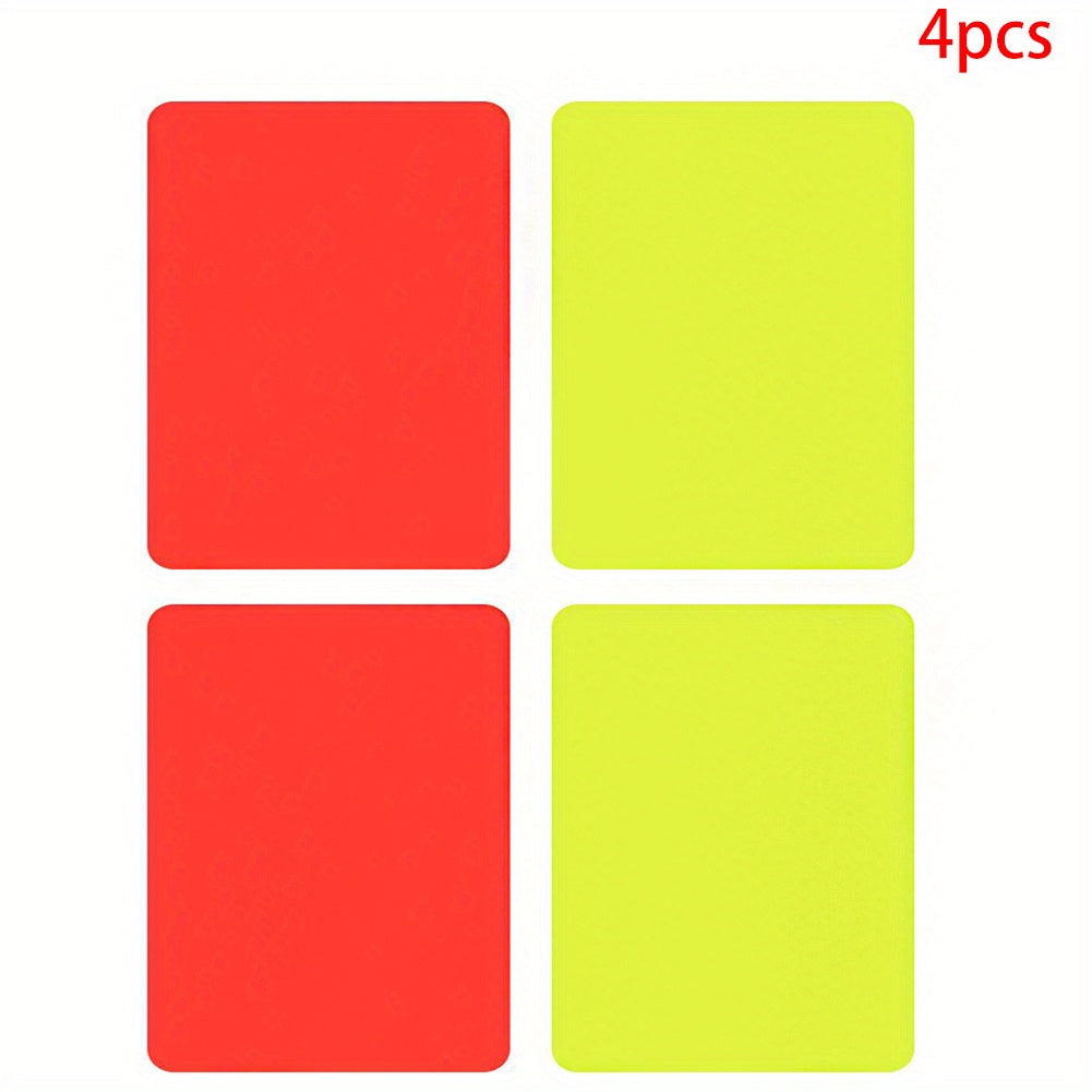 4pcs Soccer Referee Cards Red Yellow Cards Essential Tool for Training and Game