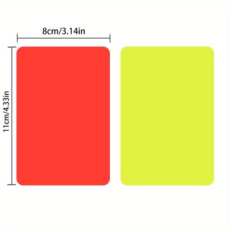 4pcs Soccer Referee Cards Red Yellow Cards Essential Tool for Training and Game