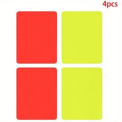 4pcs Soccer Referee Cards Red Yellow Cards Essential Tool for Training and Game