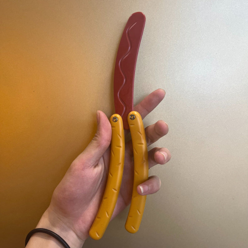 Hot Dog Butterfly Decompression Toy - Fun Novelty Toy