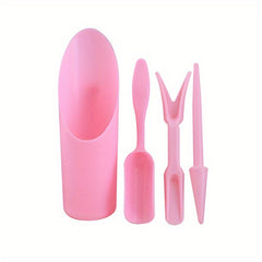 Mini Meat Planting Tool Set in Pink and Green for Balcony Gardening