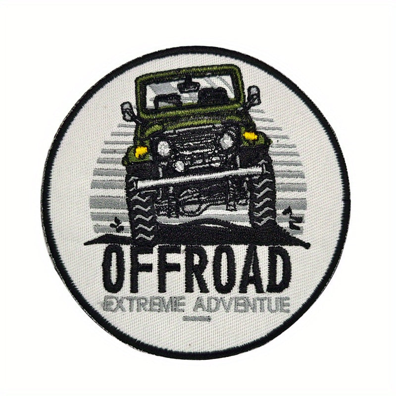 6pcs Offroad Embroidered Hook And Loop Patch For Backpacks Hats Jackets Clothes