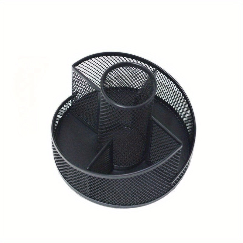 Metal Rotating Pen Barrel Stationery Barrel Creative Desktop Storage Box