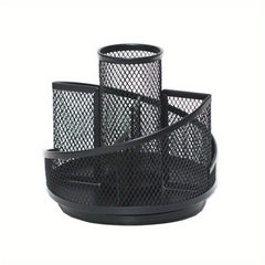 Metal Rotating Pen Barrel Stationery Barrel Creative Desktop Storage Box