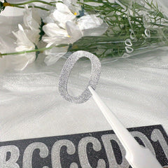 Alphanumeric Stickers A4 Golden Onion Powder Silvery DIY