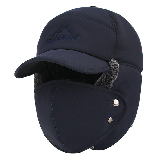 Winter Velvet Trapper Hat Men Women Outdoor Cycling Ski Windproof Warm Ear Flaps