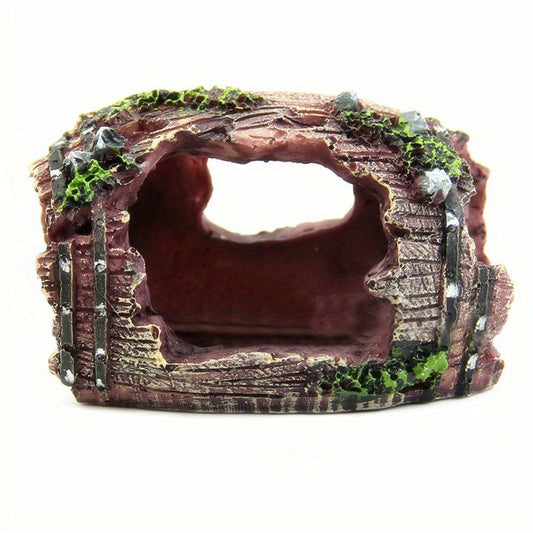 Resin Wine Barrel Cave Fish Tank Decoration for Aquarium