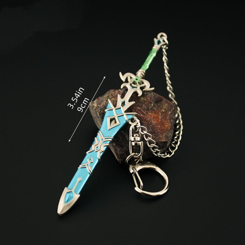 Alloy Sword Model Keychain Mini Key Chain Pendant