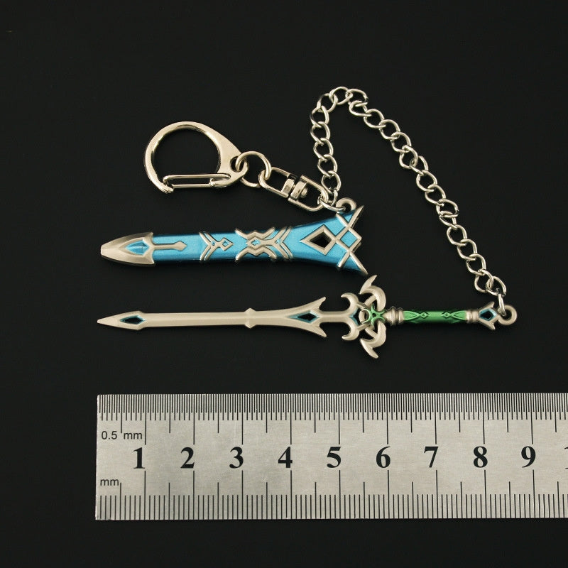Alloy Sword Model Keychain Mini Key Chain Pendant