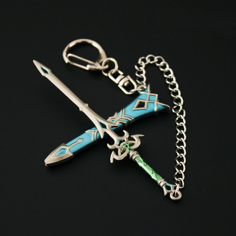 Alloy Sword Model Keychain Mini Key Chain Pendant