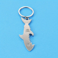 Christmas Shark Corkscrew Keychain Metal Gift