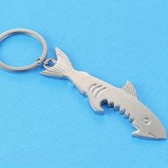 Christmas Shark Corkscrew Keychain Metal Gift
