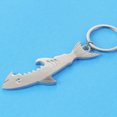 Christmas Shark Corkscrew Keychain Metal Gift