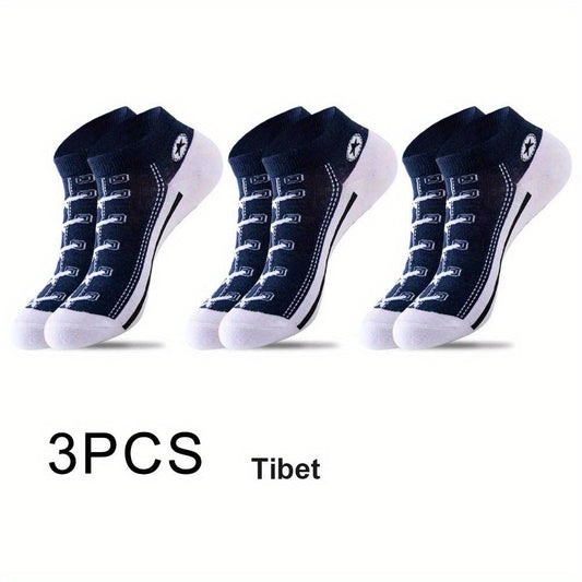Men's Ankle Socks 5 Pairs Thin Sweat Absorbing Deodorant Sports Socks