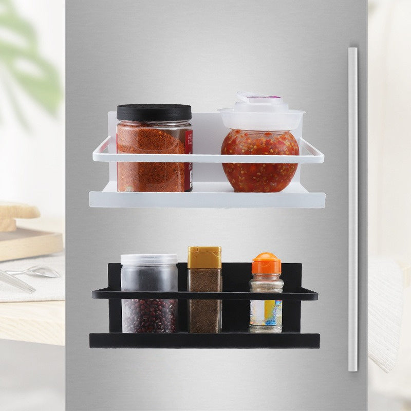 1pc Refrigerator Rack Iron Punch Spice Rack Japanese Style