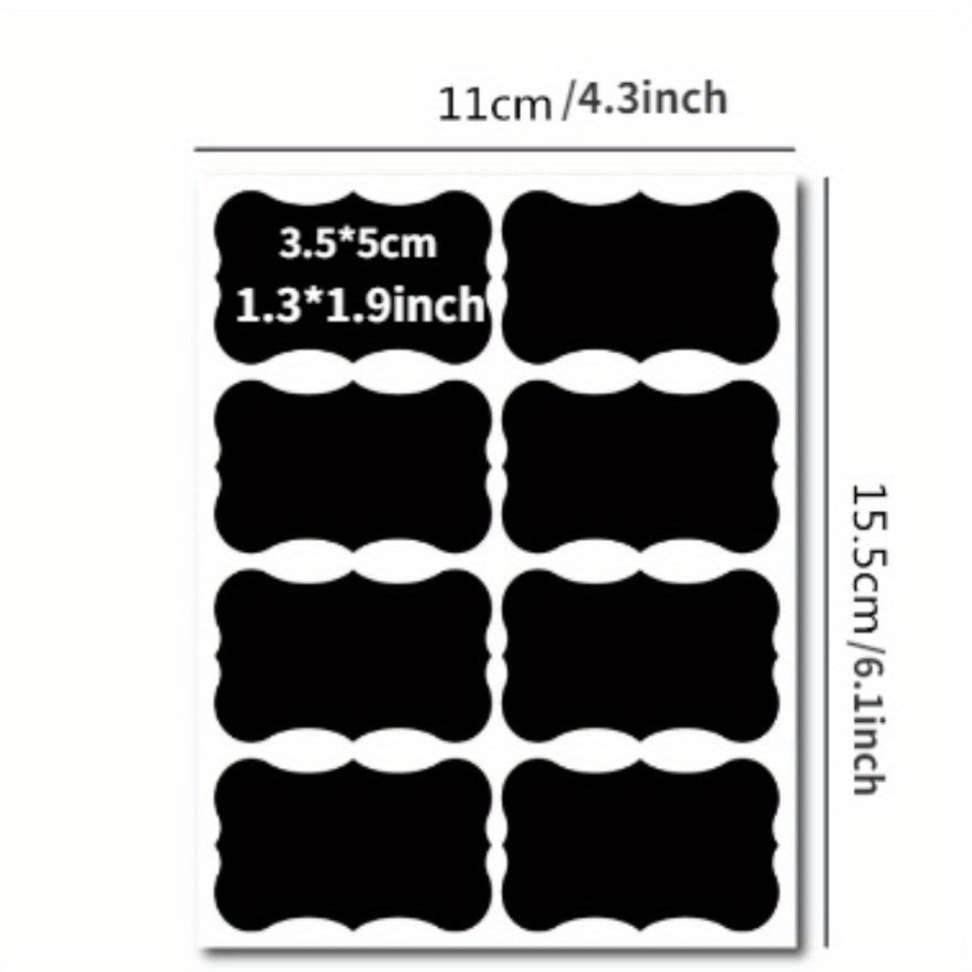 96pcs Chalkboard Sticker Labels Reusable for Storage Jars Canisters Bottles