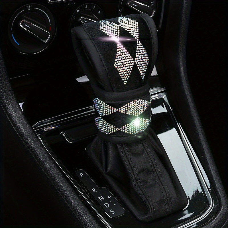 Crystal Car Set - Mirror, Seat Belt, Handbrake, Gear, Door Handle Cover