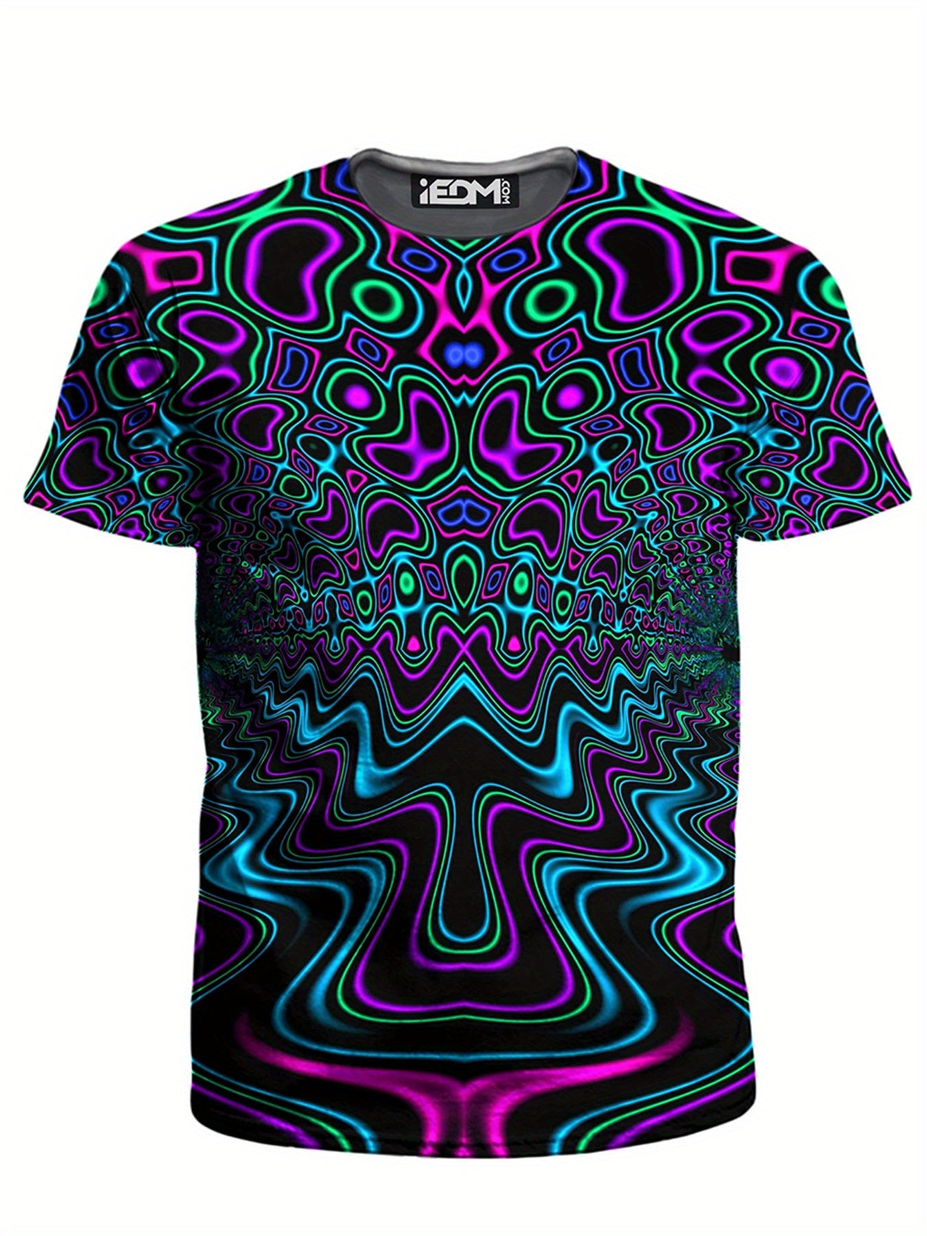 Men's Short Sleeve Pattern Print T-shirt Graphic Tee