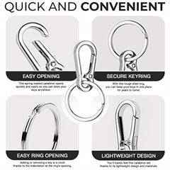 4pcs Keychain Clip Carabiner Keychain Metal Keyring Outdoor Camping