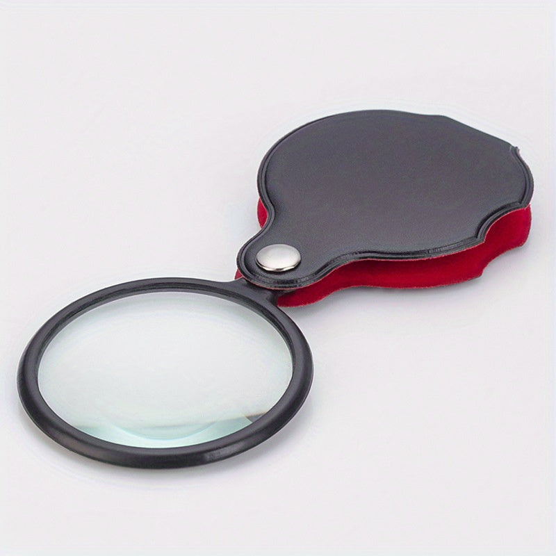 50mm Mini Leather Magnifying Glass for Easy Reading