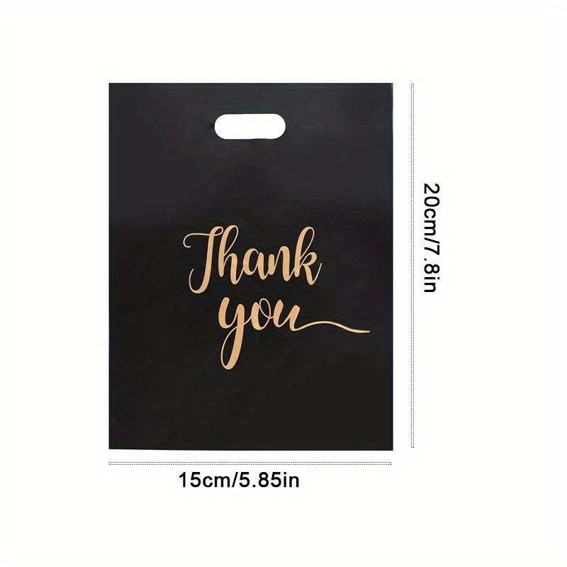 100pcs Medium Plastic Gift Bag Clothing Packaging Flat Mouth Hand held Bag