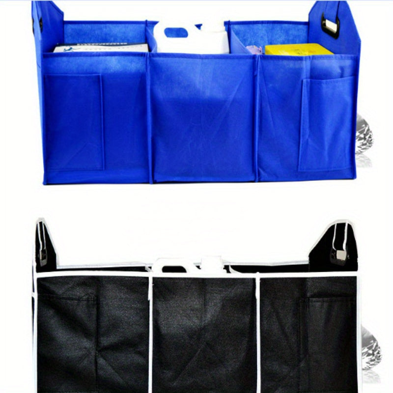 Car Trunk Organizer 3 Compartments Waterproof Storage Bag for SUV
