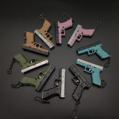 G17 Pistol Model Keychain Metal Gift Pendant
