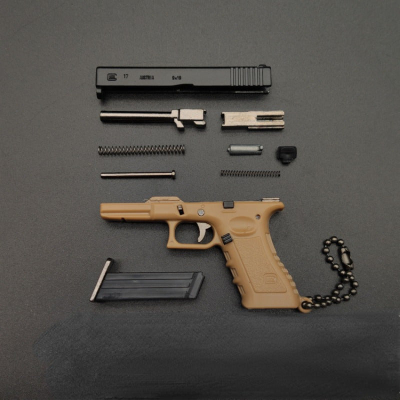 G17 Pistol Model Keychain Metal Gift Pendant