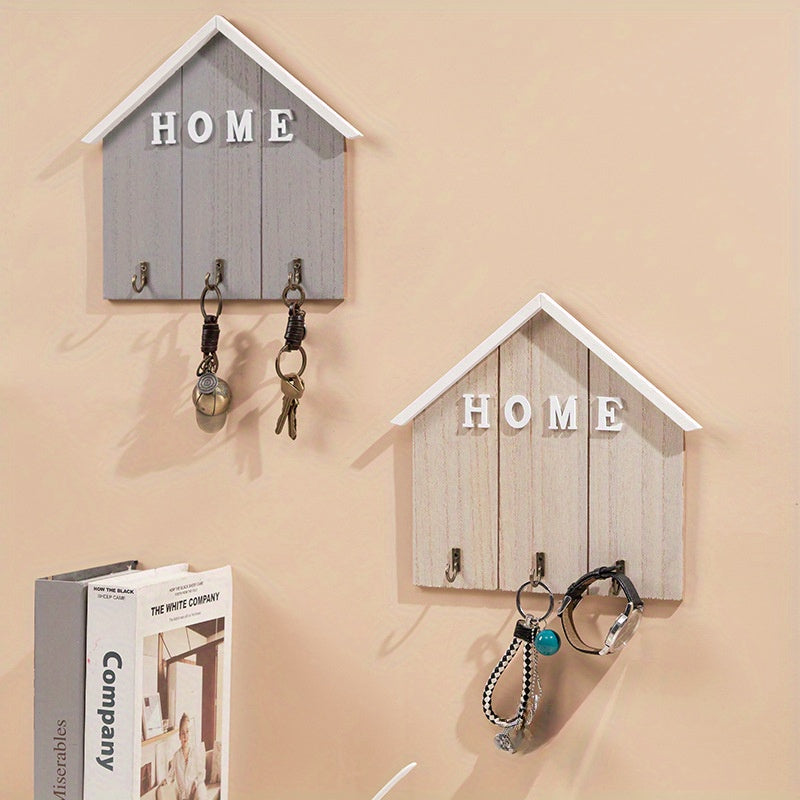 Solid Wooden Hook One Row Creative Entryway Hanging Clothes Hook