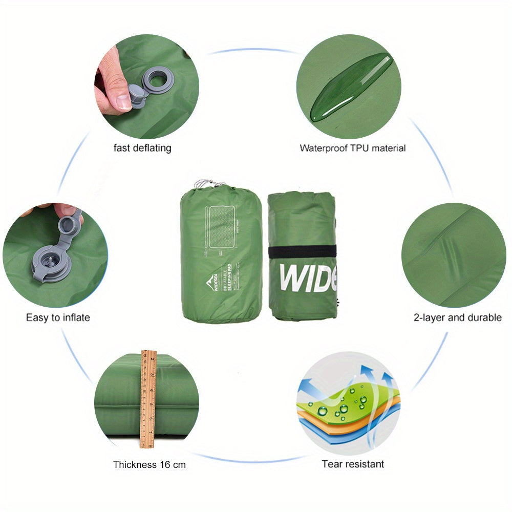 Double Inflatable Mattress Outdoor Sleeping Pad Ultralight Tent Travel Cushion