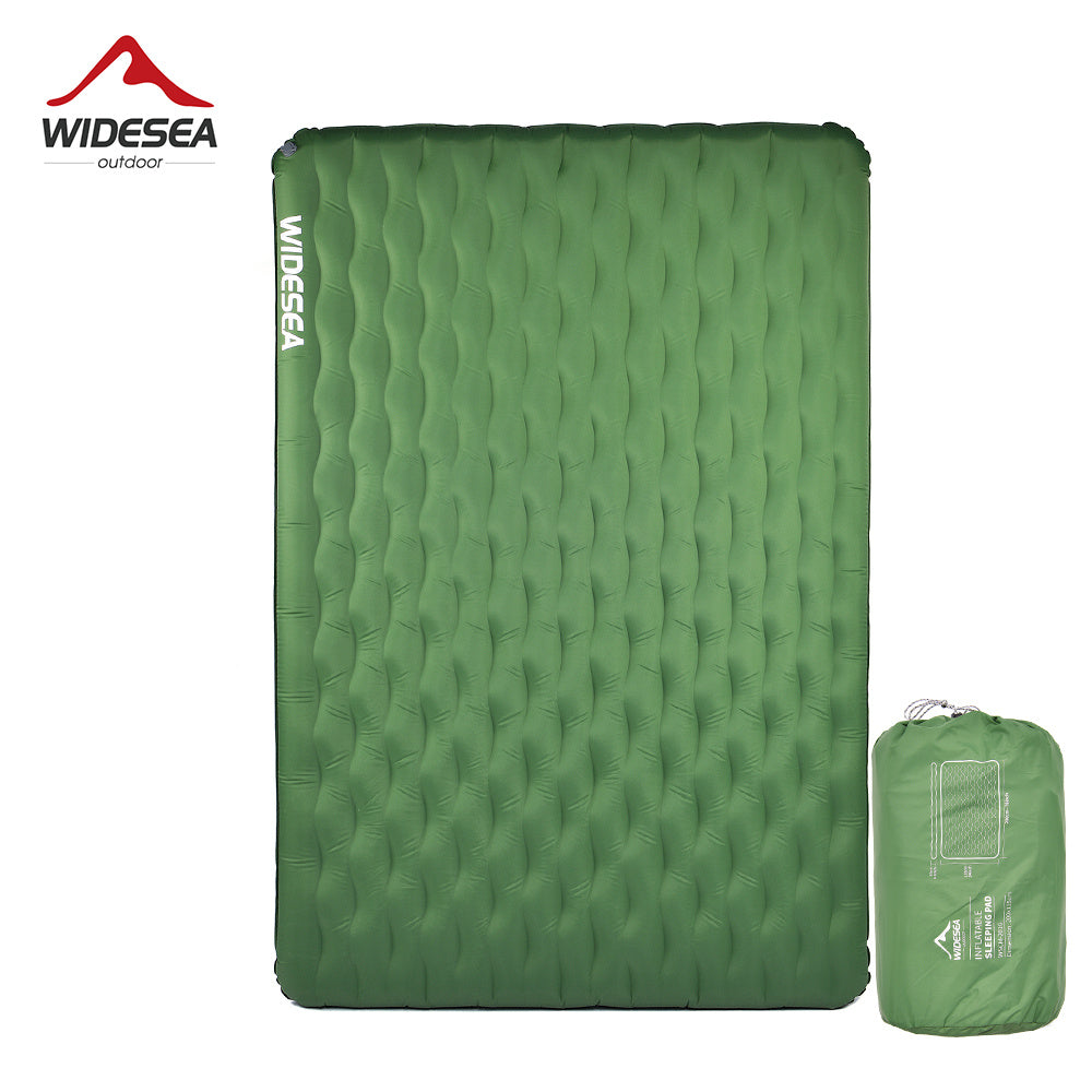 Double Inflatable Mattress Outdoor Sleeping Pad Ultralight Tent Travel Cushion