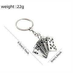 Hip Hop Style Key Chain Playing Cards Hanging Decoration Keychain Gift
