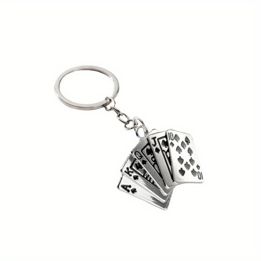Hip Hop Style Key Chain Playing Cards Hanging Decoration Keychain Gift