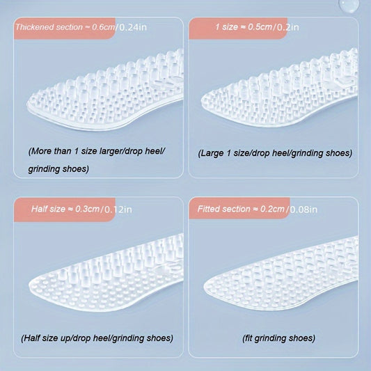 2pcs Silicone Insoles For High Heels